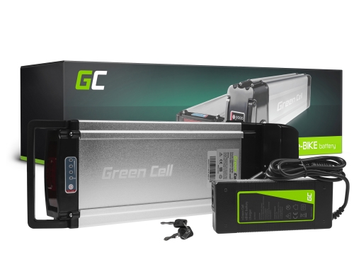 Green Cell Baterie Pro Elektrokola 36V 12Ah 432Wh Rear Rack Ebike 4 Pin s Nabíječkou