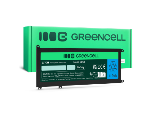 Green Cell Baterie 33YDH pro Dell Inspiron G3 3579 3779 G5 5587 G7 7588 7577 7773 7778 7779 7786 Latitude 3380 3480 3490 3590